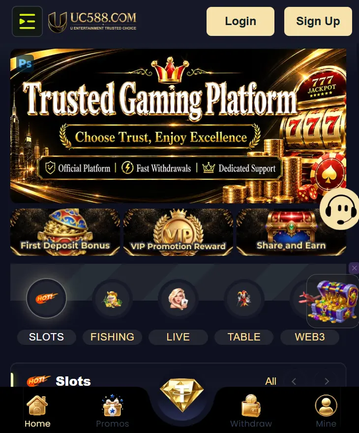 UC588 Game APK Home Page